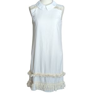 Modcloth Optimistic Logistics Shift Dress in Ivory